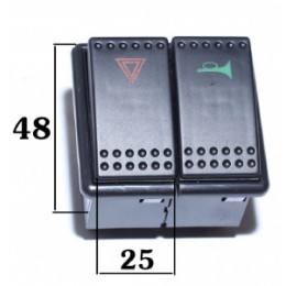 Блок управления световыми приборами 2 кнопки (Звук.сигнал-Аварийная ост.)